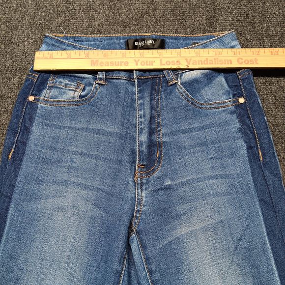 Black Label C'Est Toi Jeans‎ Women 0 / Waist 25 Blue Skinny Raw Hem - Picture 8 of 12